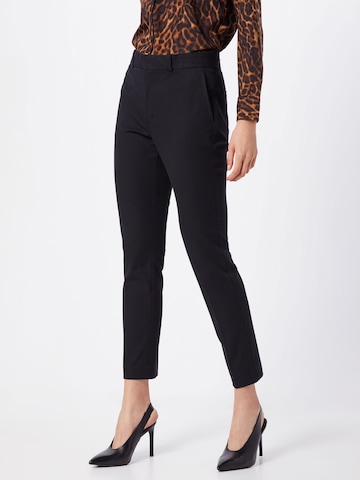 Pantaloni eleganți de la Polo Ralph Lauren pe negru: față