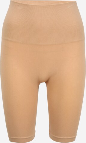 Pantaloni modellanti 'IMAGINE' di PIECES in beige: frontale