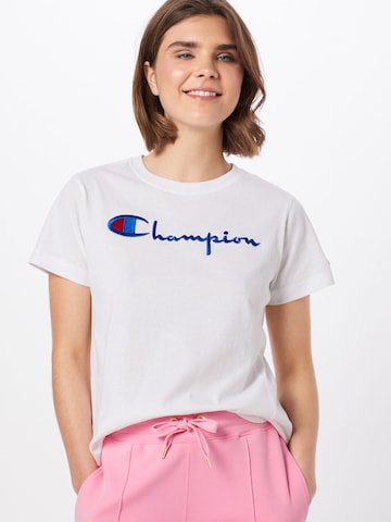 T-shirt Champion Reverse Weave en blanc : devant