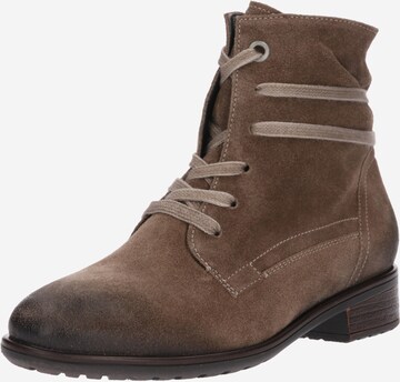 ARA Lace-Up Ankle Boots in Brown: front