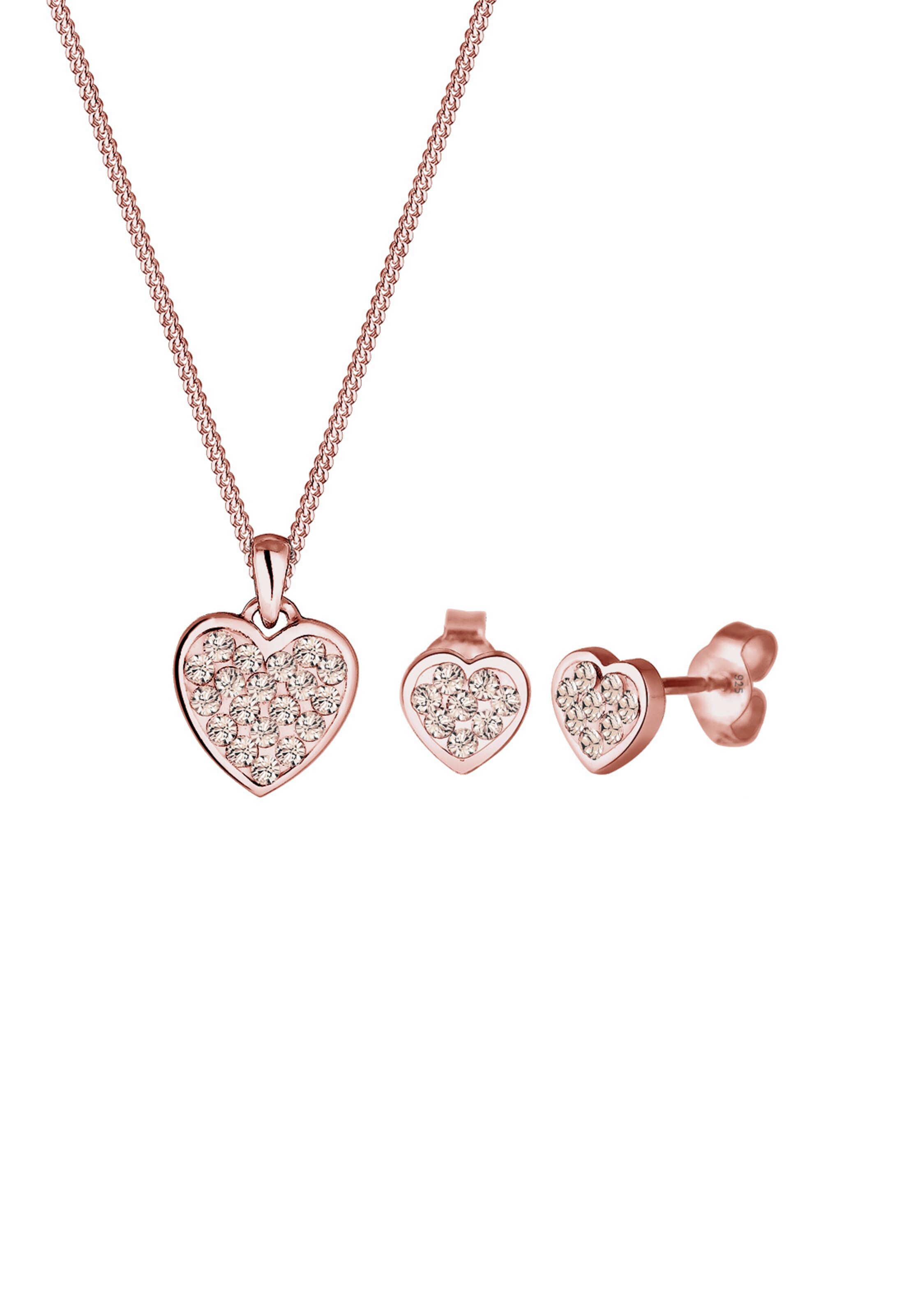 ELLI Sieraden set 'Herz' in Goud