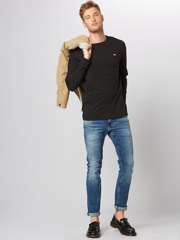 LEVI'S ® Regular fit Shirt 'LS Original HM Tee' in Black