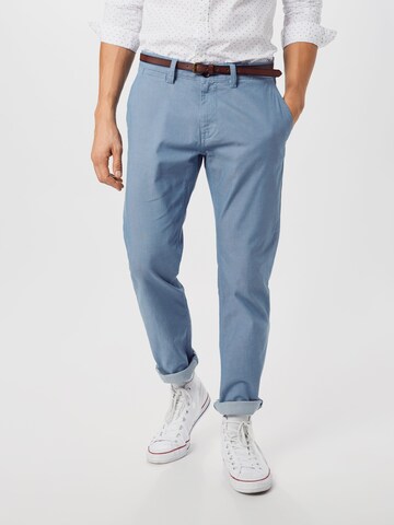 TOM TAILOR Regular Chino 'Travis' in Blauw: voorkant