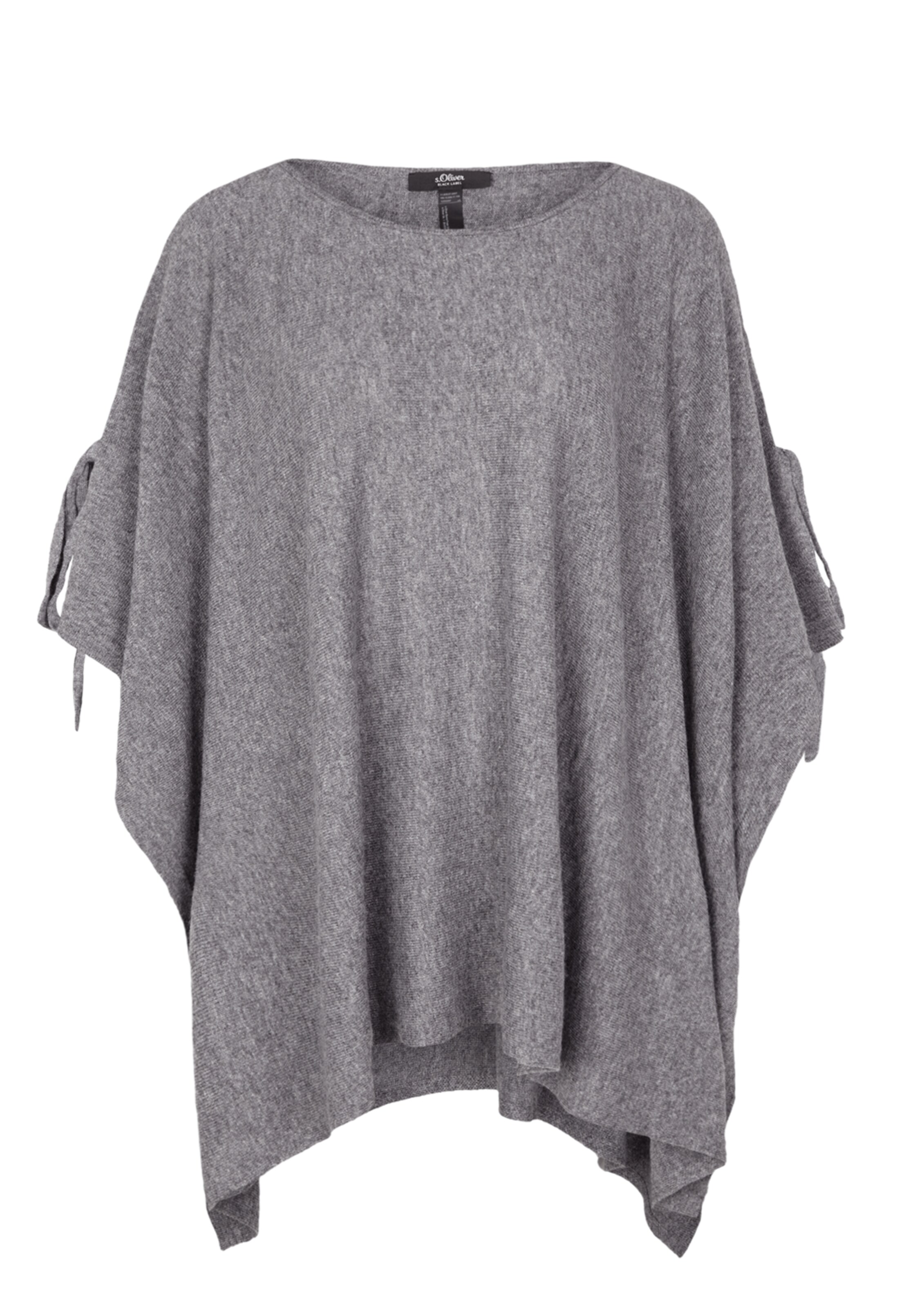 s.Oliver BLACK LABEL - Poncho in graumeliert