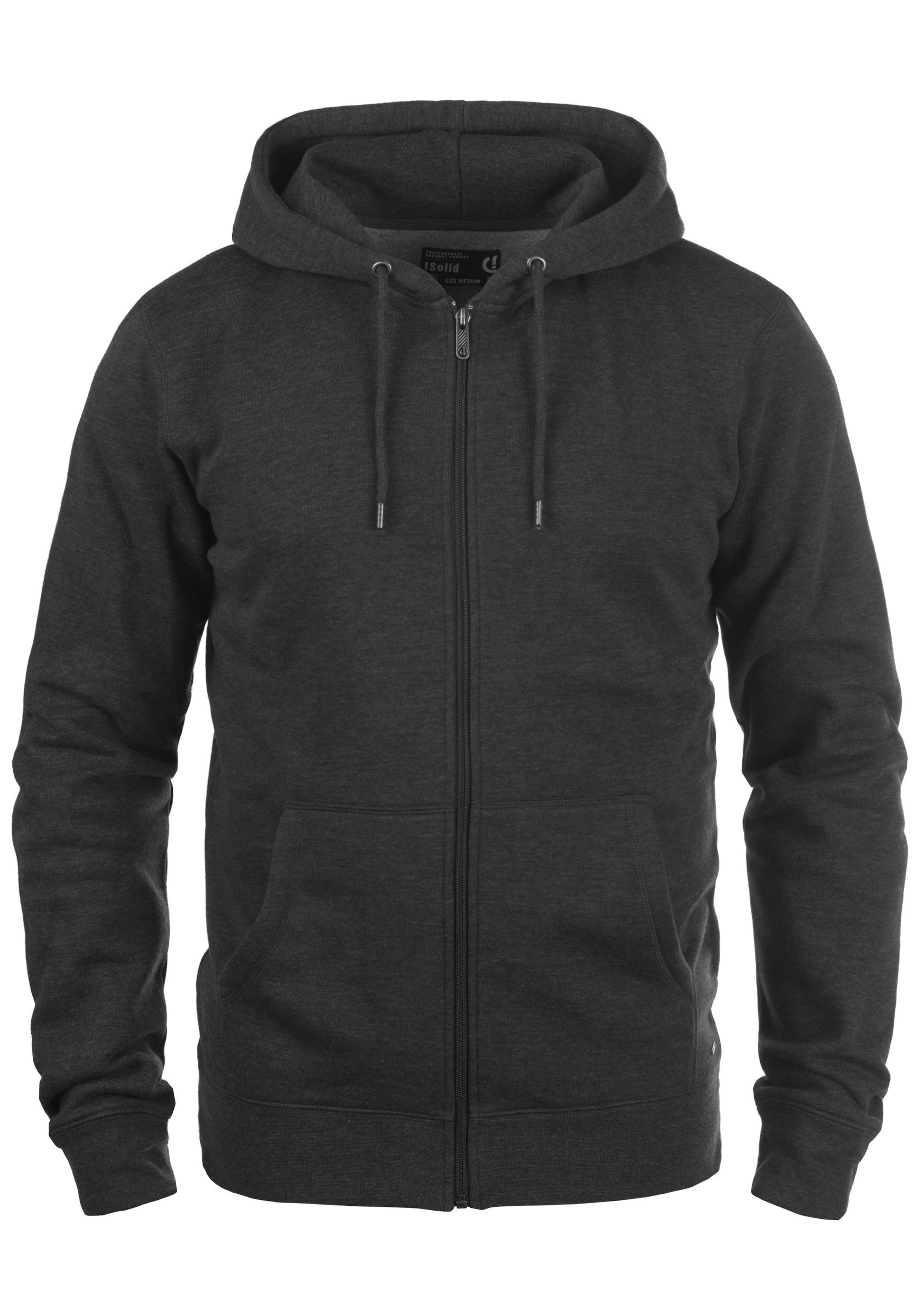 !Solid Sweatvest 'Berti' in Grijs: voorkant