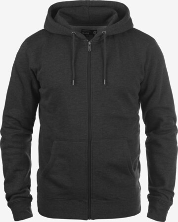 !Solid Zip-Up Hoodie 'BertiZip' in Grey: front