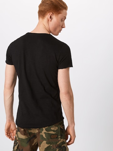 QS T-Shirt in Schwarz