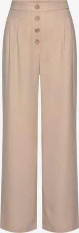 LASCANA Wide Leg Bukser i beige: forside