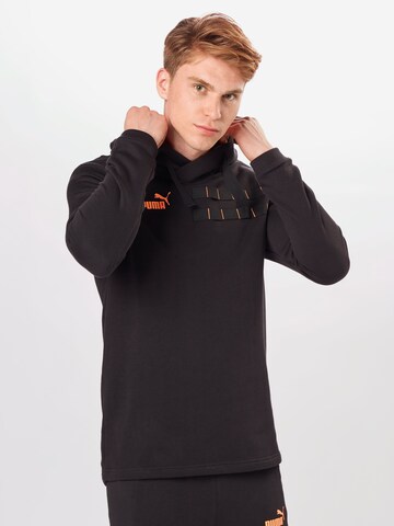 PUMARegular Fit Sweater majica - crna boja: prednji dio