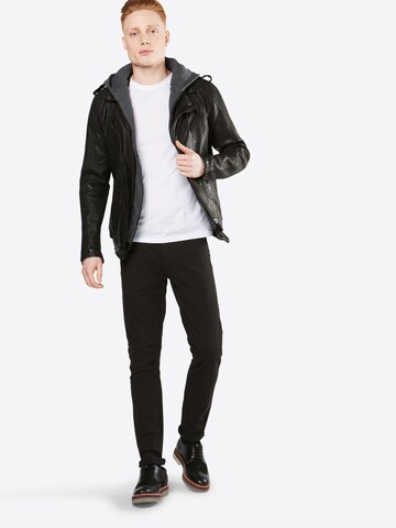 BLEND Slimfit Hose 'Natan' in Schwarz