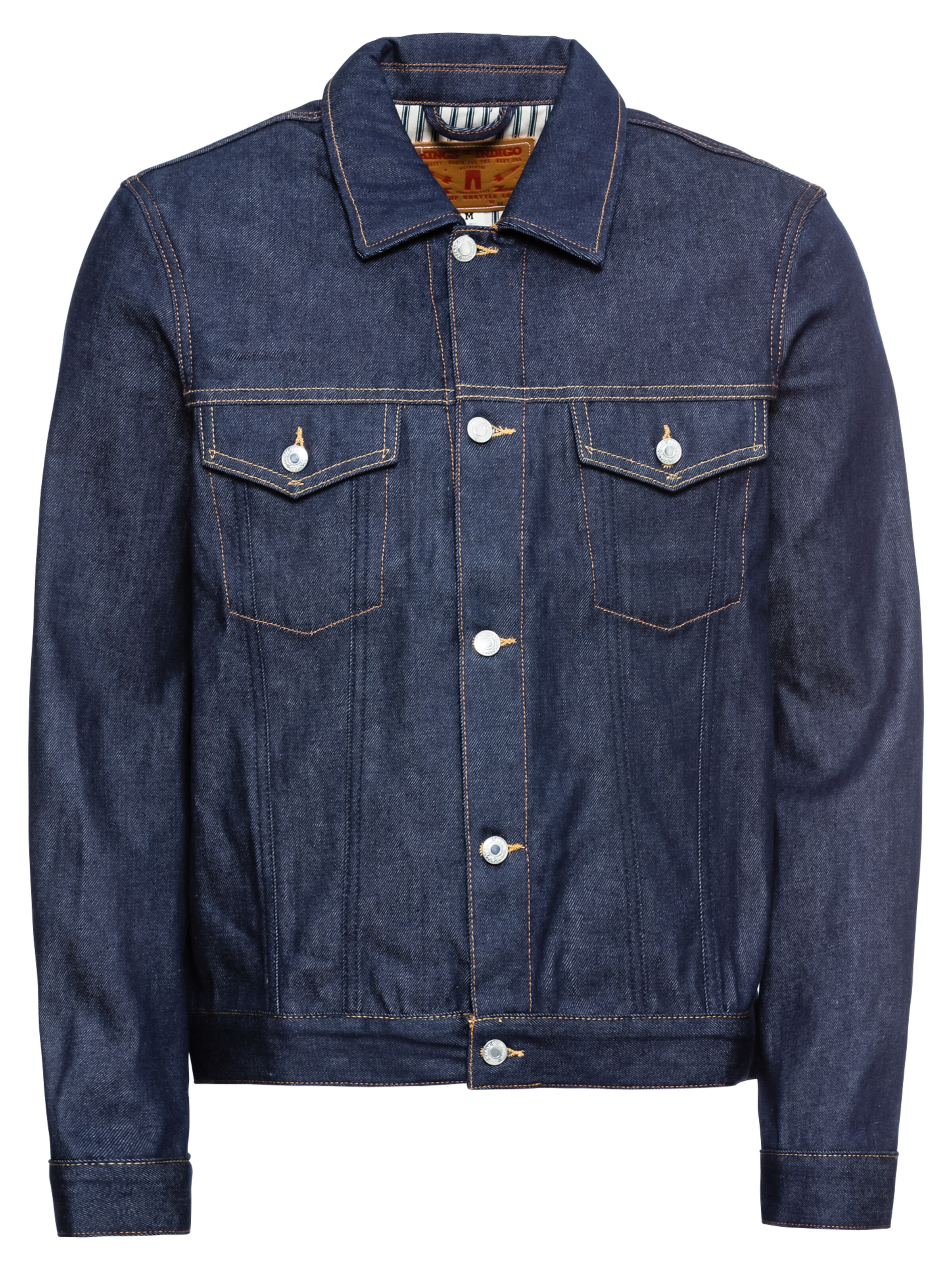 Kings Of Indigo - Tussenjas 'ERIC SELVAGE' in de kleur Blauw denim