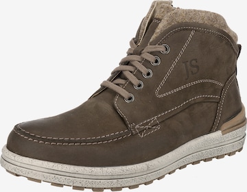 JOSEF SEIBEL Lace-Up Boots 'Emil' in Brown: front