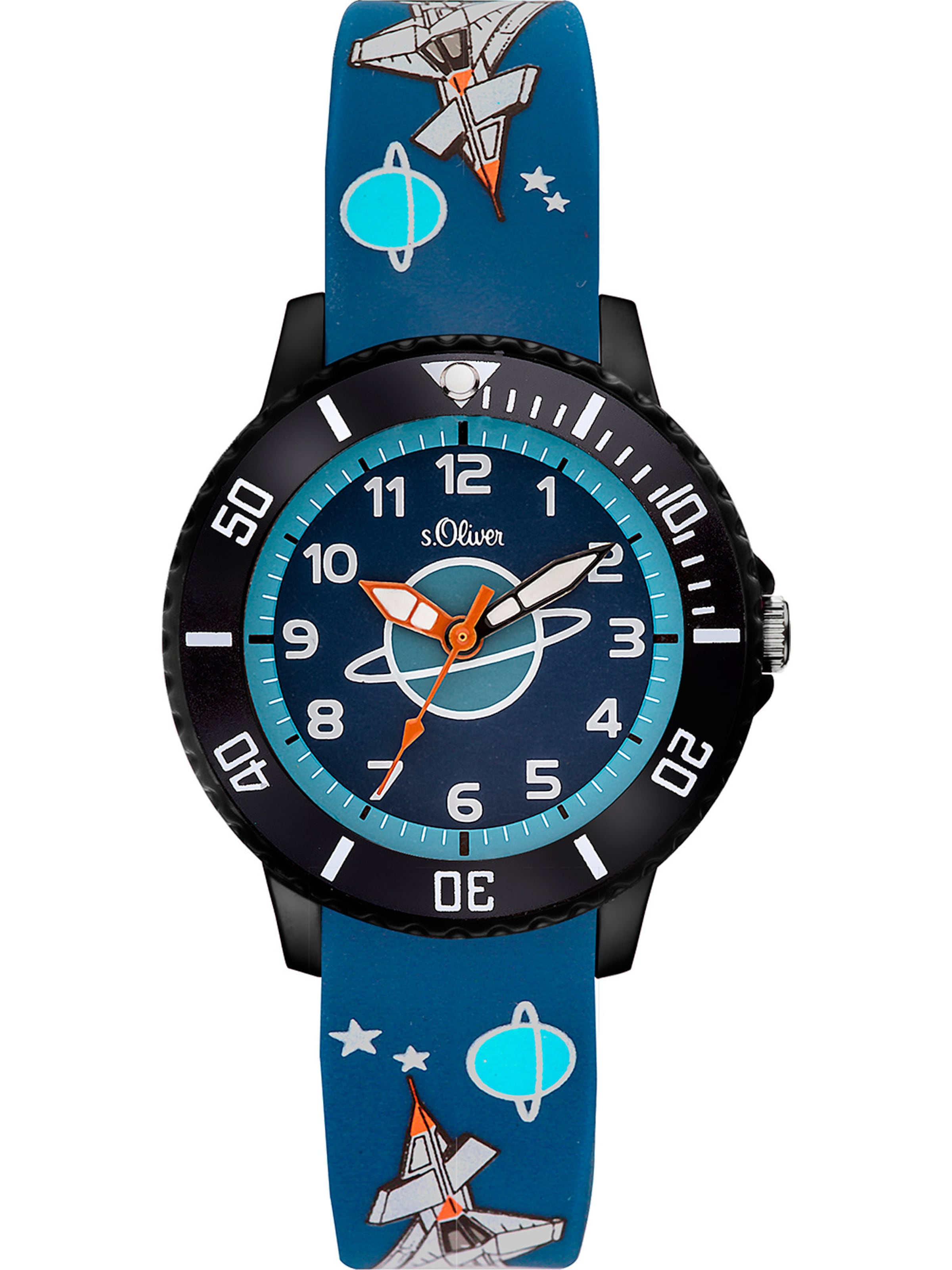s.Oliver Watch 'Weltall' in Blue: front
