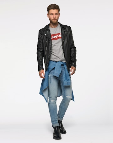 pelēks LEVI'S ® Standarta T-Krekls 'Graphic Set In Neck'