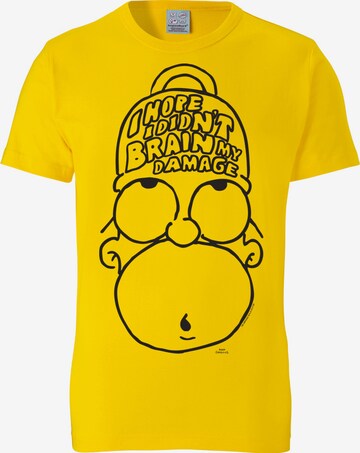 LOGOSHIRT T-Shirt "Homer Simpson" in Gelb: predná strana