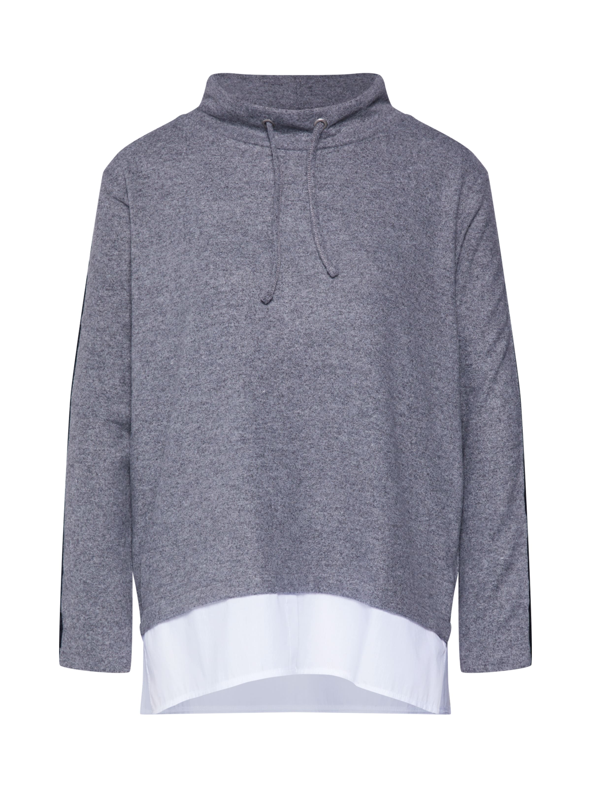 MORE & MORE - Oversized shirt in de kleur Grijs gemêleerd