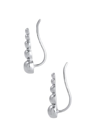 ELLI Ohrringe Ear Climber, Kugel Geo in Silber