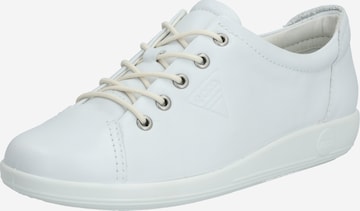 ECCO Αθλητικό παπούτσι με κορδόνια 'Soft 2.0' σε λευκό: μπροστά