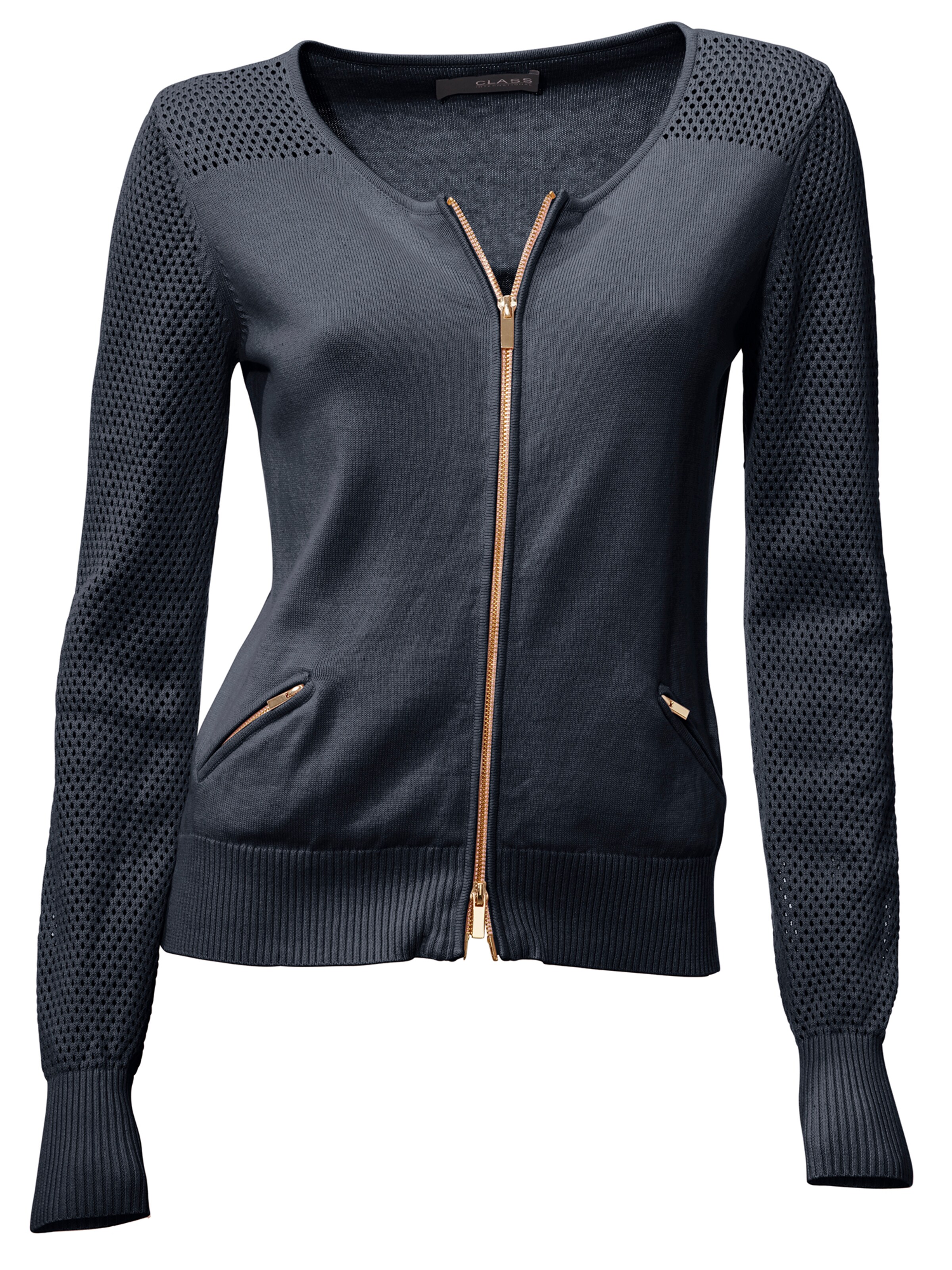 heine - Gebreid vest in de kleur Marine