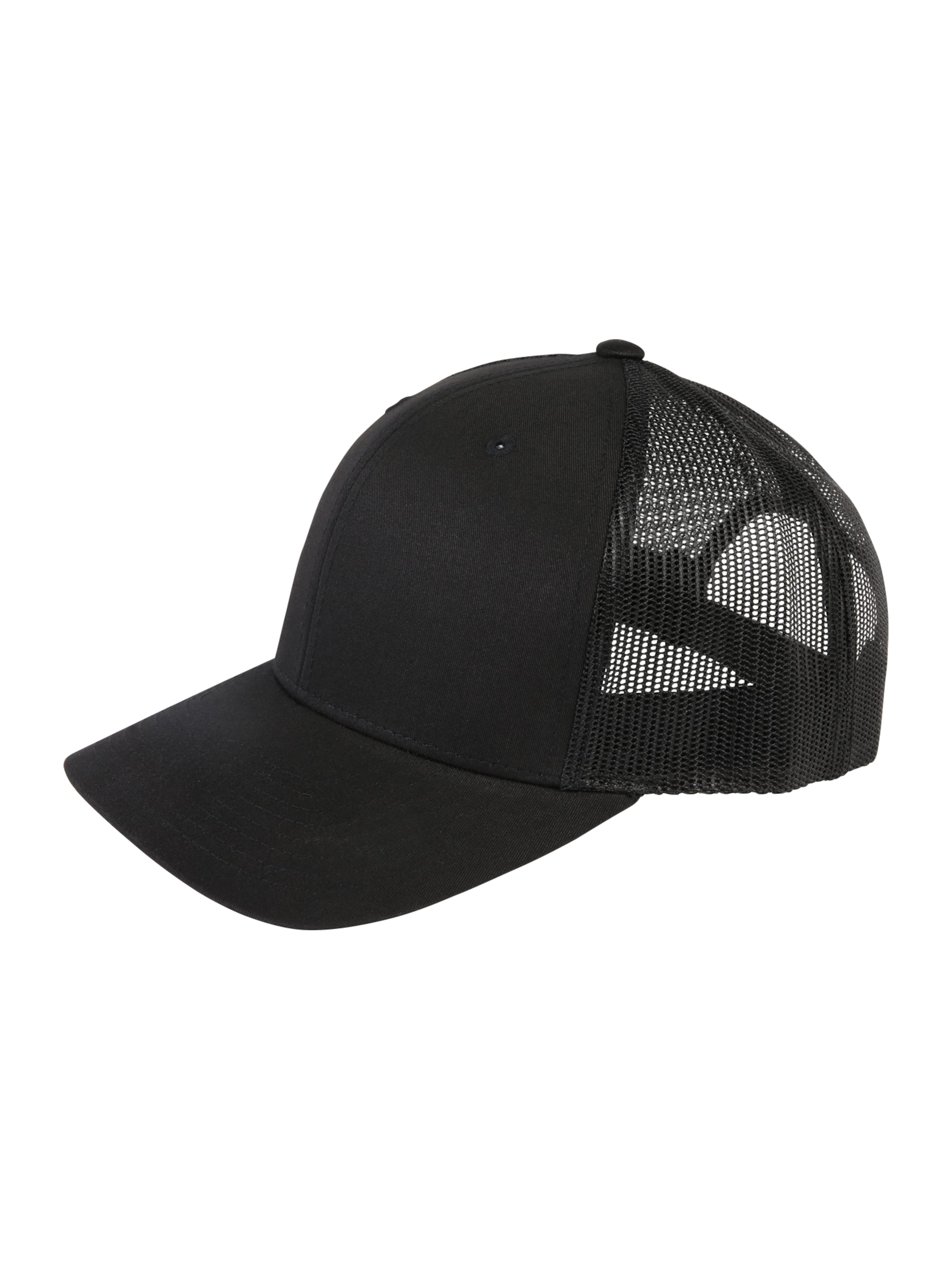 Flexfit Cap 'Retro Trucker' in Schwarz: Vorderseite