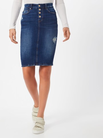 GUESS Rok 'Longuette' in Blauw: voorkant