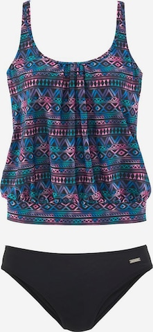 LASCANAT-shirt Tankini - plava boja: prednji dio