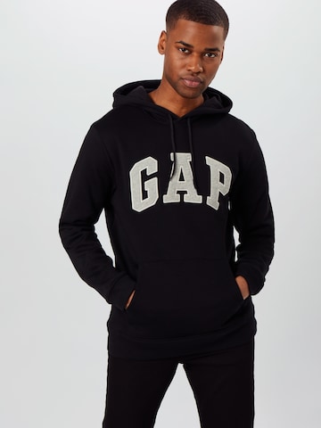 GAP Sweatshirt 'ARCH' in Zwart: voorkant