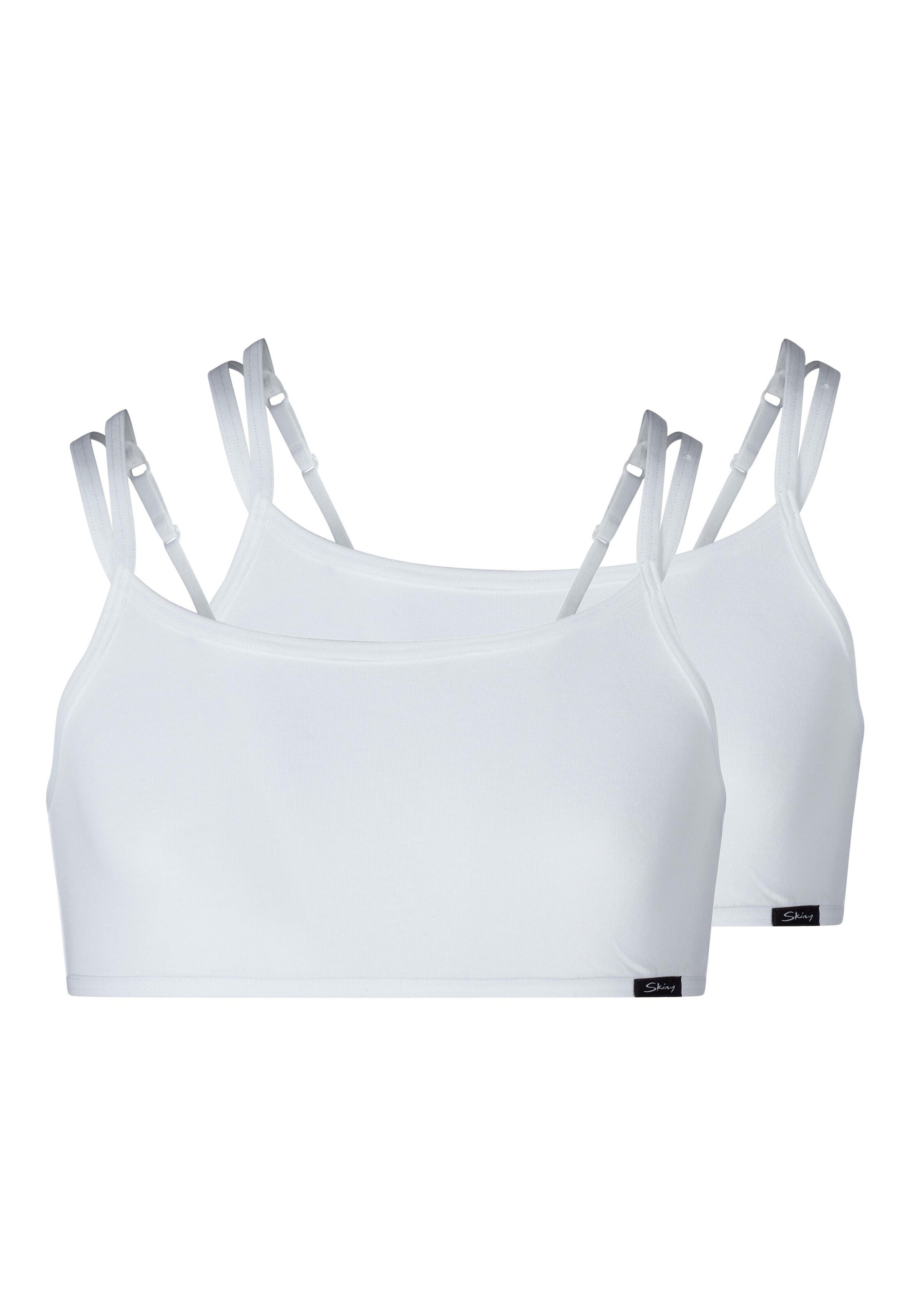 Skiny Bralette Bra in White: front