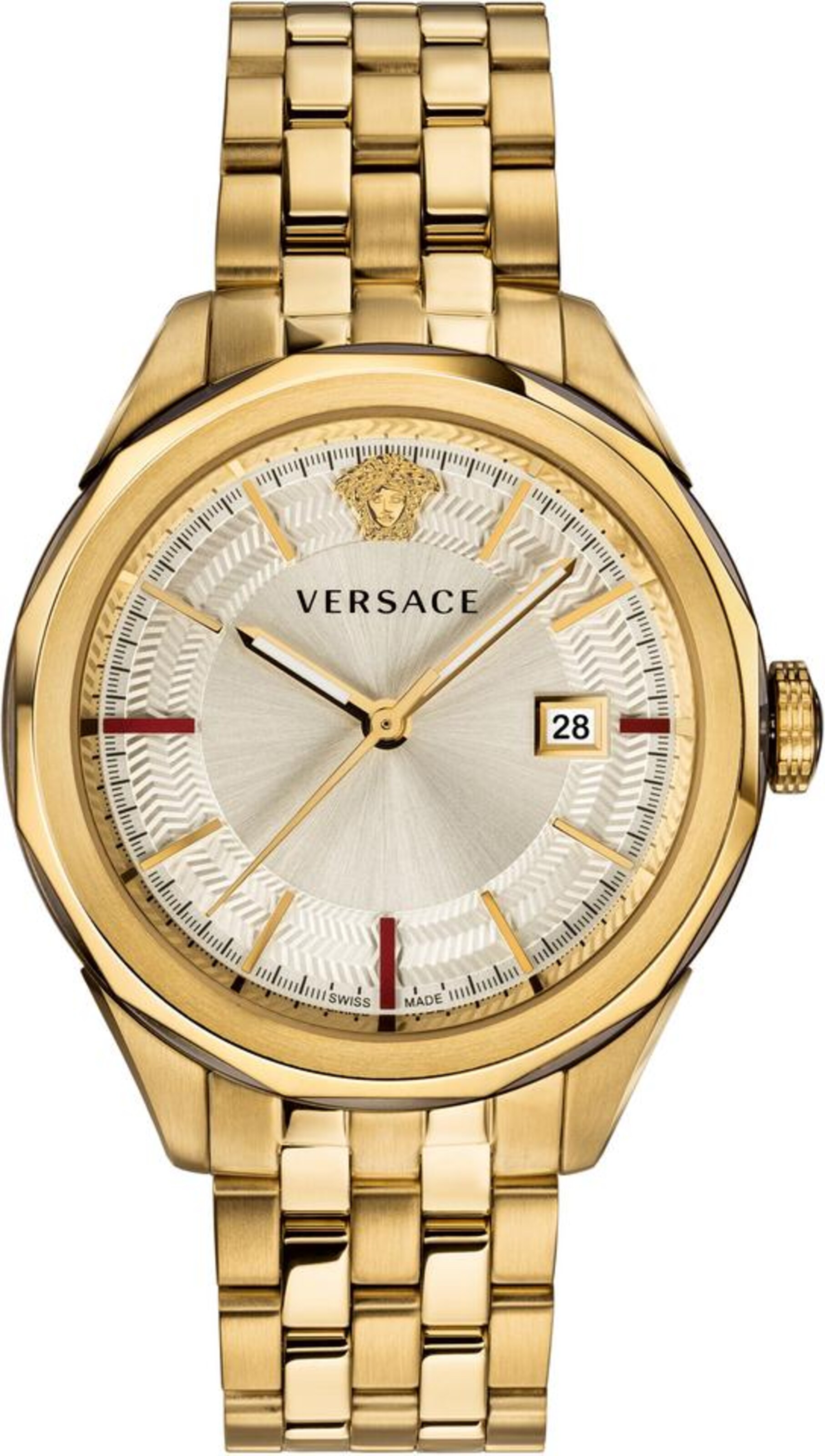 VERSACE Analog watch in Gold / White, Item view