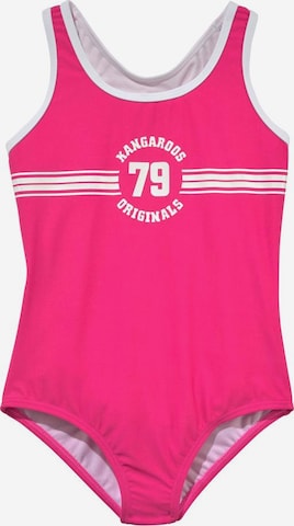KangaROOS Badeanzug 'Sporty' in Pink: predná strana