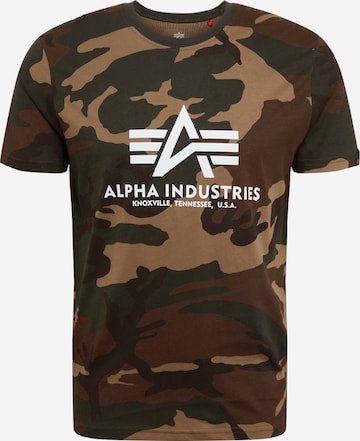 ALPHA INDUSTRIES Shirt in Brown: front