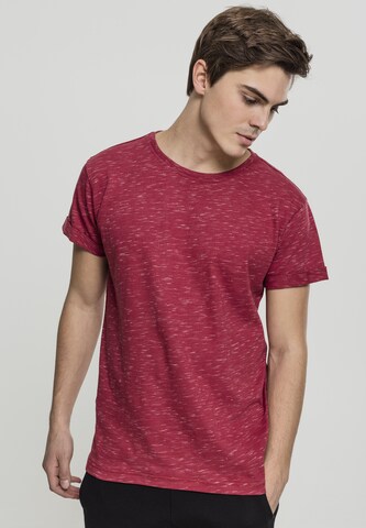 Urban Classics Shirt 'Space Dye Turnup Tee' in Rood: voorkant