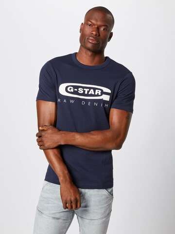 G-Star RAW Koszulka 'Graphic 4' w kolorze niebieski