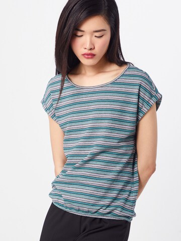 TOM TAILOR Shirt 'T-shirt multi stripes' in Grün: predná strana