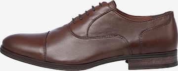 JACK & JONES Lace-up shoe in Brown: front