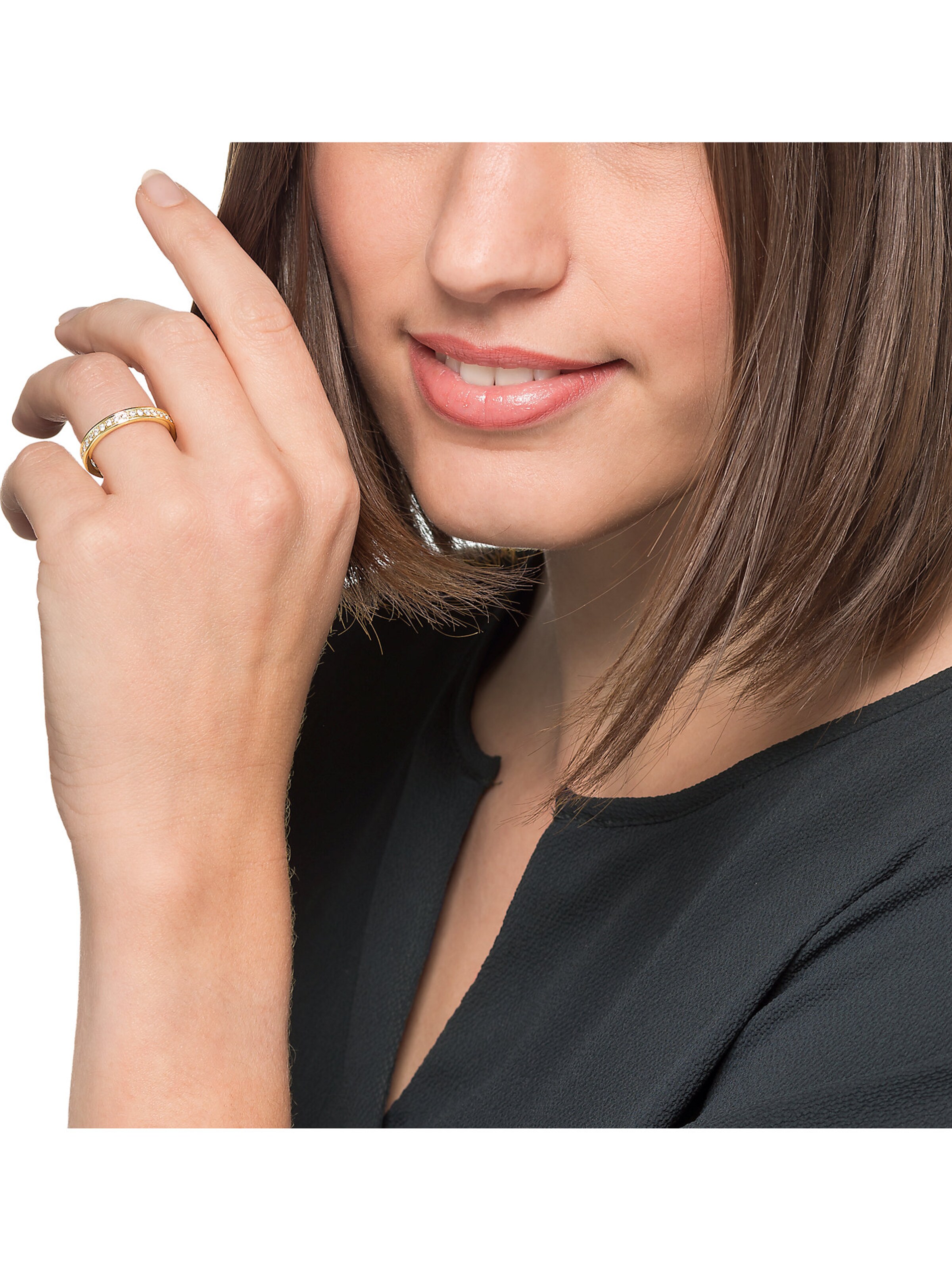 CHRIST Ring mit Brillant in Gold: Vorderseite