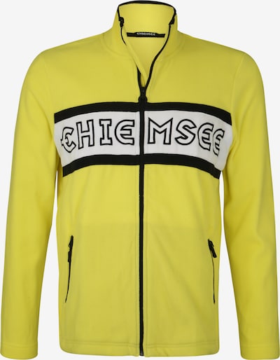 CHIEMSEE Athletic fleece jacket in Lime / Black / White, Item view