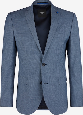 Coupe slim Veste de costume s.Oliver BLACK LABEL en bleu : devant