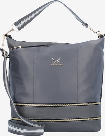 SANSIBAR Crossbody Bag in Grey: front