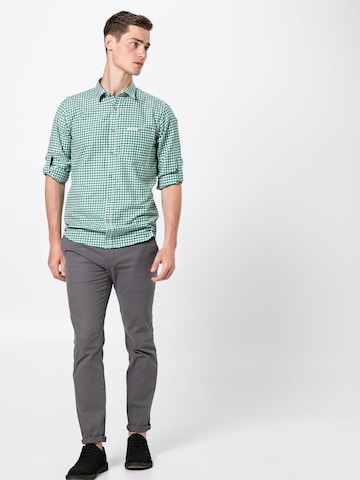 STOCKERPOINT Comfort fit Traditional Button Up Shirt 'Campos3' in Green