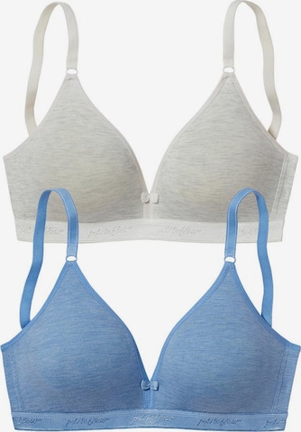 PETITE FLEUR T-Shirt Bralette-BH in Blau: predná strana