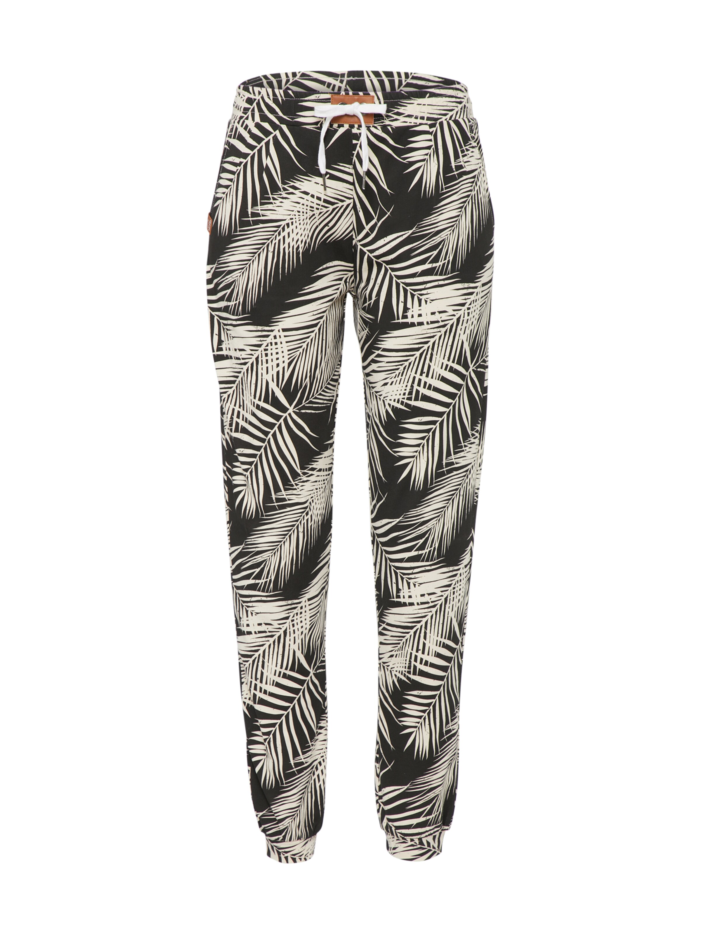 Iriedaily - Bedruckte Baumwollmix-Hose 'La Palma' in creme