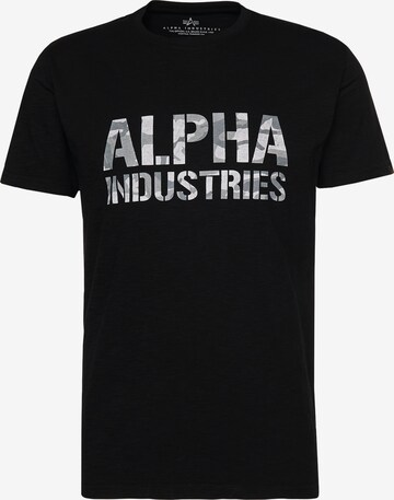 ALPHA INDUSTRIES T-Shirt in Schwarz: predná strana