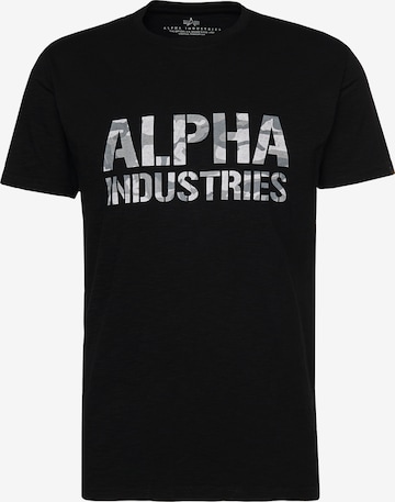 T-Shirt ALPHA INDUSTRIES en noir : devant