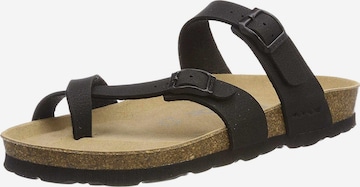 ROHDE T-Bar Sandals in Black: front