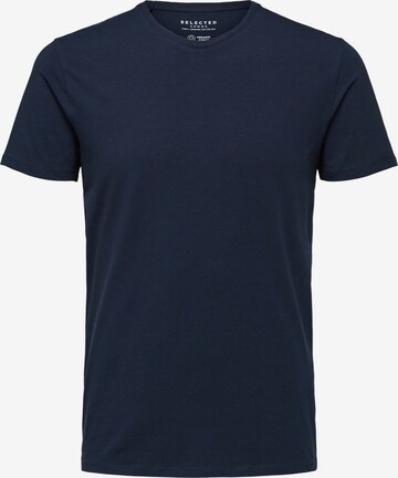 T-Shirt SELECTED HOMME en bleu : devant