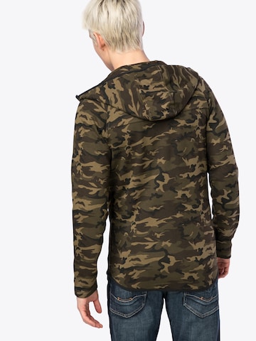 Urban Classics Кофта на молнии в Зеленый: сзади