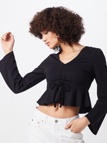 Boohoo - Blusa em preto: frente