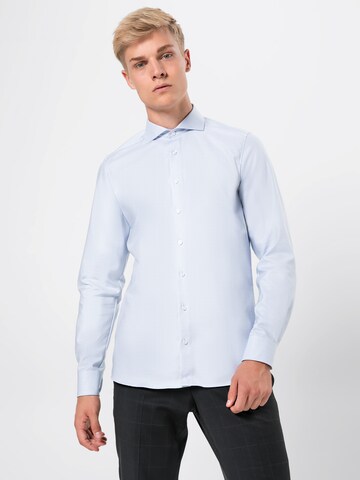 Coupe slim Chemise business OLYMP en bleu : devant