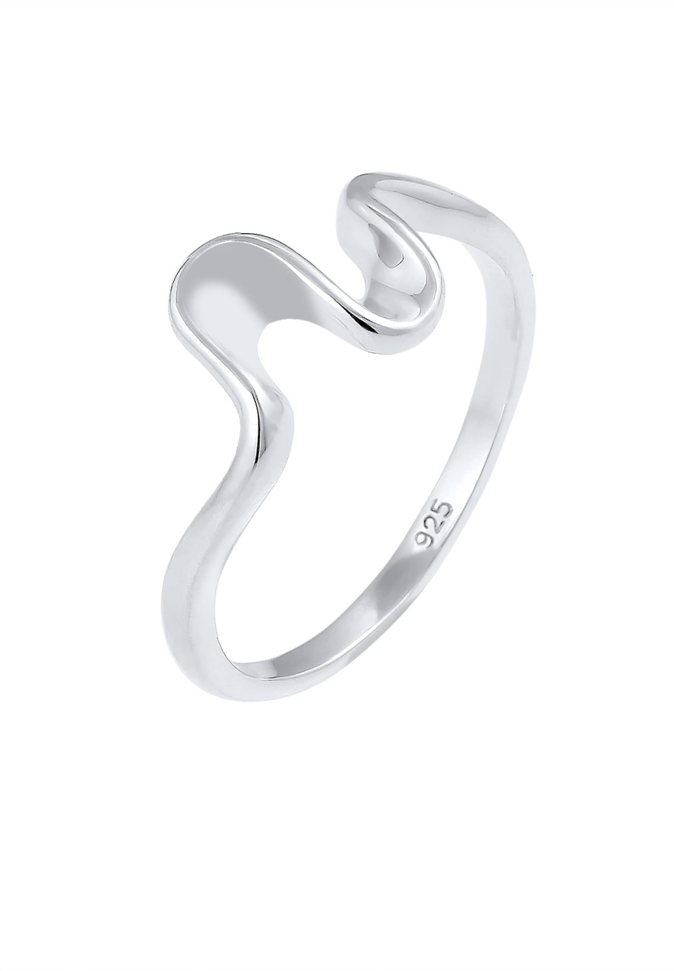 ELLI Кольцо 'Wellen' в Серебристый: спереди